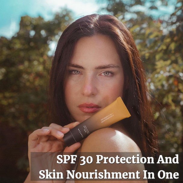 Masaroo Mineral Sunscreen SPF 30 For Face – Non-Toxic Chemical-Free & Natural Sunscreen – Non-Nano Zinc Oxide Sun screen – Face Sun Cream SPF 30 – Non-Greasy Sunblock No White Cast 50g