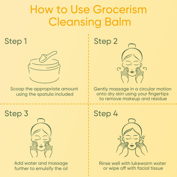 Grocerism Manuka Honey & Centella Asiatica Makeup Remover Balm Soothing Cleansing Balm with Beef Tallow for Dry Sensitive Skin Deep Cleanse & Moisturize 3.53 Oz Organic Skincare