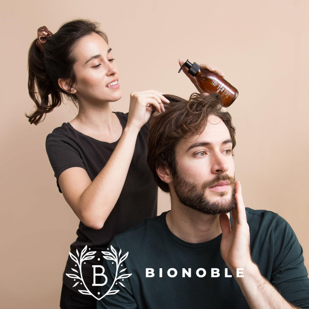 Bionoble Organic Aloe Vera Gel 200ml - Made with 100% Pure Fresh Aloe Pulp and Organic Lavender - Xanthan Free - Face Eye Contour Body Hair - Glass Bottle + Pump