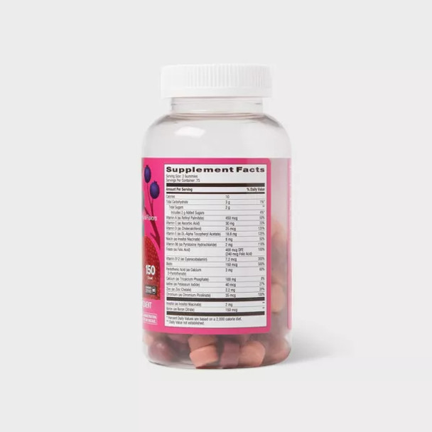 up&up Women's Multivitamin Gummies - Natural Berry - 150ct