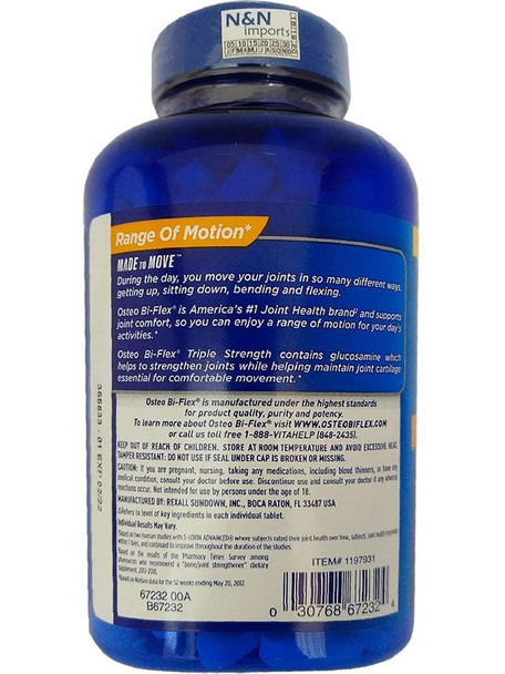 Osteo Bi-Flex Bi Bi Flex Tripple Strength Supplement 200Count (Pack of  2)