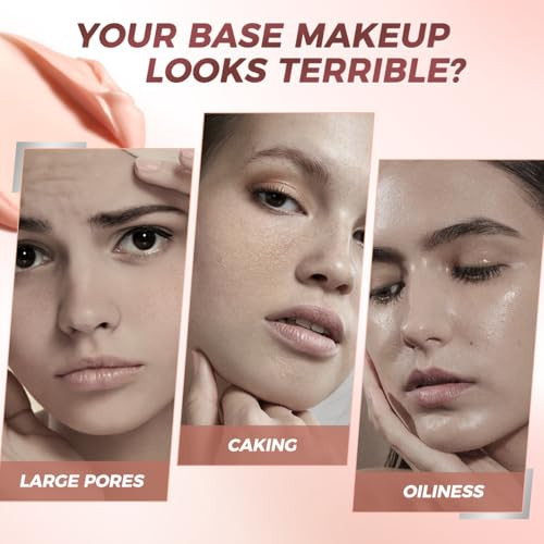 Sace Lady Mattifying Primer Blurs Pores And Fine Lines Smooths & Hydrates Skin Helps Foundation Base Makeup Longer For Lasting Matte Natural Finish