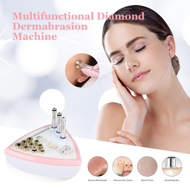 Diamond Microdermabrasion Machine Professional Beauty Facial Skin Care Equipment Microdermabrasion Device with Vacuum Spray for Salon Personal Home Use Strong Suction Power: 65-68cmhg