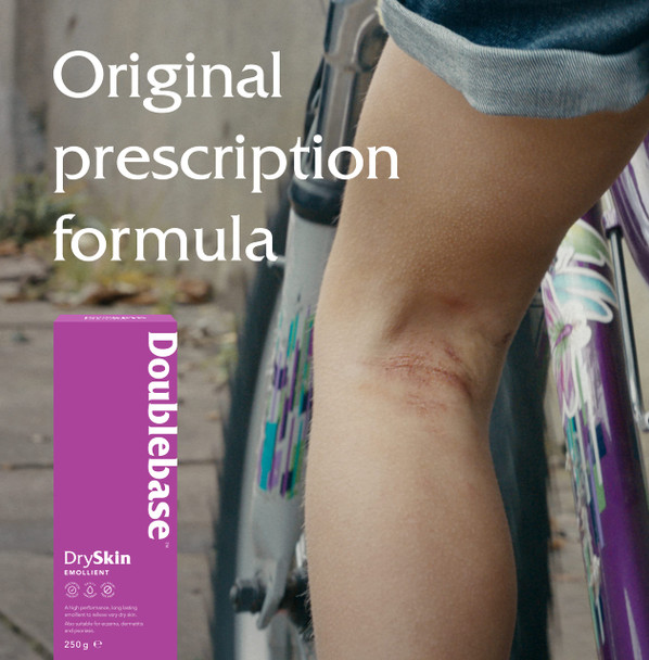 Doublebase Dry Skin Emollient. Clinically Proven Moisturiser for Eczema Psoriasis and Dermatitis Treatment. Body Cream for Dry Skin Relief 250g Pump Pack