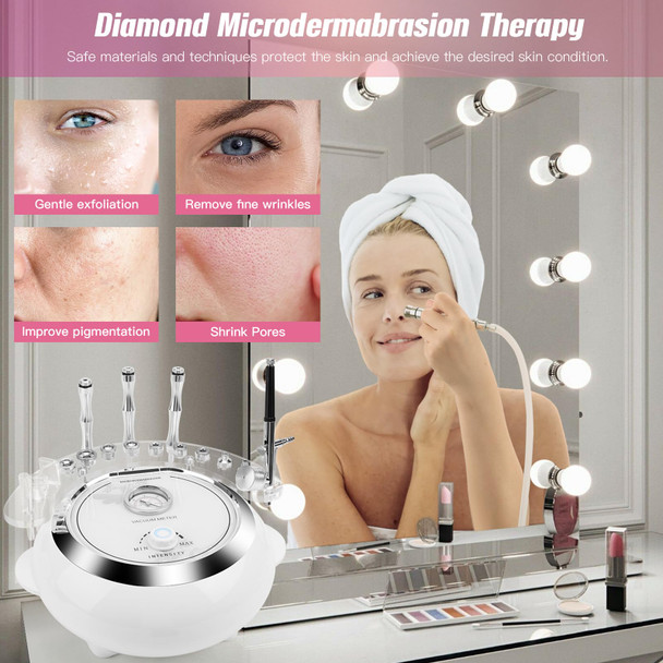 3 in 1 Diamond Machine TopDirect Facial Skin Care Salon Equipment Beauty Device with Spray Gun Strong Suction Power 65 68cmhg