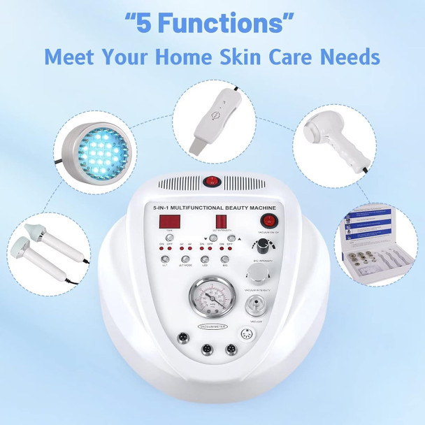Mcwdoit 5 In 1 Micro Diamondermabrasion Machine Mcwdoit Facial Machine 68Cmhg Professional Home Use Skin Care