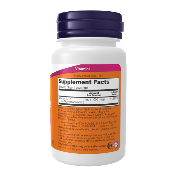 Now Foods Methyl B-12 Lozenges 1000mcg - 100 Lozenges