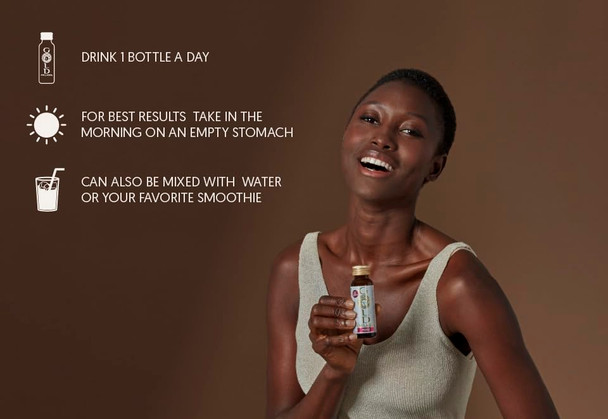 GOLD COLLAGEN Pure - Collagen Supplements for Women & Men Biotin Hair Growth, Skin & Nail, Anti Wrinkle Immune System Booster Marine Collagen and Hyaluronic Acid Vitamin C B6 and Zinc 1 Pack 10x50 ml