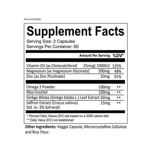 Way2well Focus & Clarity  - 120 capsules