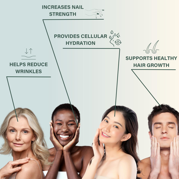 NUTRI Beauties Hydrolysed Marine Collagen Liquid Drink Supplement 10000Mg + Hyaluronic Acid Biotin Vitamin C D for Hair Skin Nails Joints 500ml