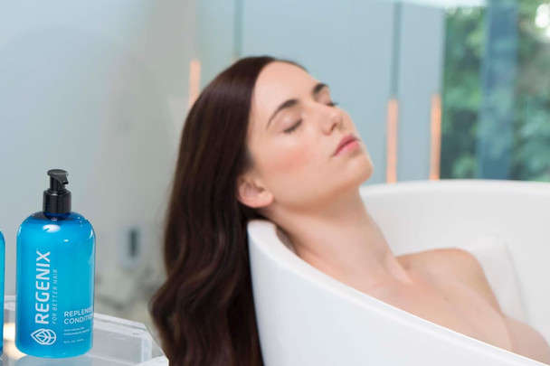 Regenix Replenish Conditioner Formulated for Dry, Brittle & Chemically Processed Hair, Nourishes and Regenerates Hair, Pure Essential Oils & Extracts for Maxium Moisture Balance - 473ml