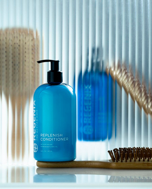 Regenix Replenish Conditioner Formulated for Dry, Brittle & Chemically Processed Hair, Nourishes and Regenerates Hair, Pure Essential Oils & Extracts for Maxium Moisture Balance - 473ml