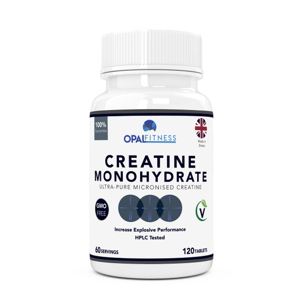 OPALFITNESS Creatine Monohydrate Tablets by Opal Fitness – Easy to Swallow Vegan Tablets - Scientifically Proven to Increase Muscle Strength High Intensity Explosive Energy, and Build Lean Muscle Mass