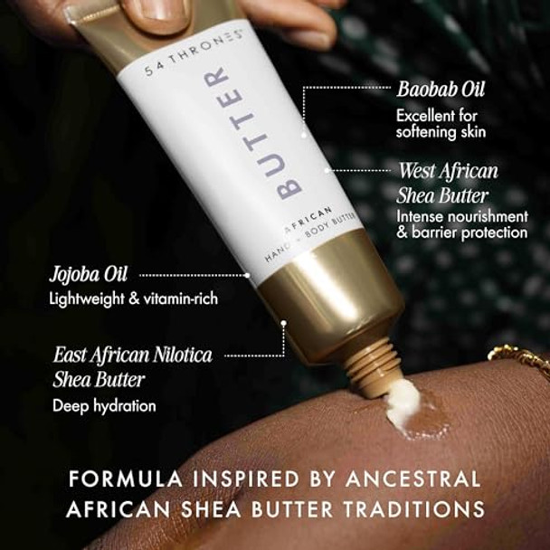 54 Thrones Mini African Beauty Shea Butter, Intensive Dry Skin Support, Moisturizing Body Butter For Women, Moisturizing Body Balm And Cream, Egyptian Lavender + Moroccan Mint