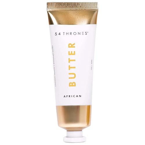 54 Thrones Mini African Beauty Shea Butter, Intensive Dry Skin Support, Moisturizing Body Butter For Women, Moisturizing Body Balm And Cream, Ugandan Vanilla + Ethiopian Honey