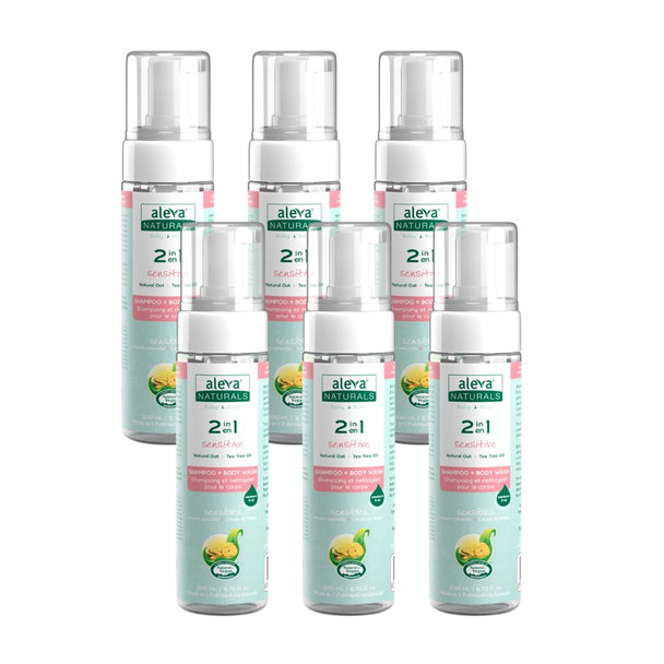 Aleva Naturals Hypoallergenic 2 In 1 Hair And Body Wash  Tea Tree Oil Formula  For Sensitive Skin  Perfect For born Babies And Toddlers - 200Ml