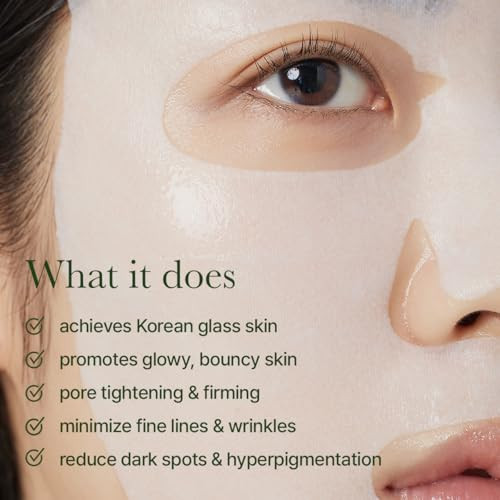 Arencia Hyssop Glow Sheet Mask, 5 Pack, Hydrating, Glowing, Boosting, Repairing For Younger Looking Skin With Vitamin A,C,E