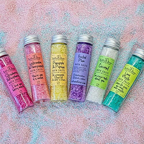 Bella & Bear Paradise Fruits Bath Salts, Foot Soak, Detox, Fruity Scents,  - Pack Of 6, 2Oz