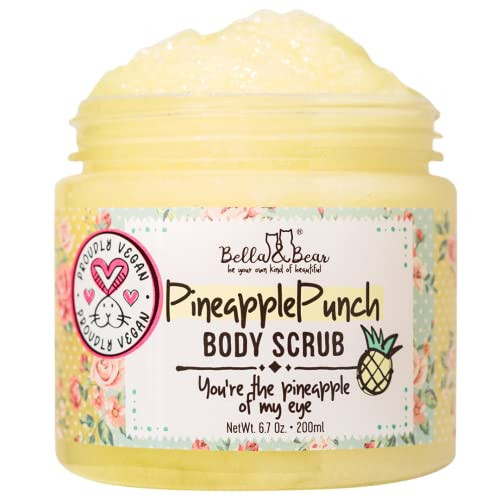 Bella & Bear Pineapple Body Scrub In Full & Travel Size 6.7 & 3.4Oz
