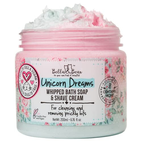 Bella & Bear Unicorn Dreams Whipped Bath Soap Bundle Full & Travel Size