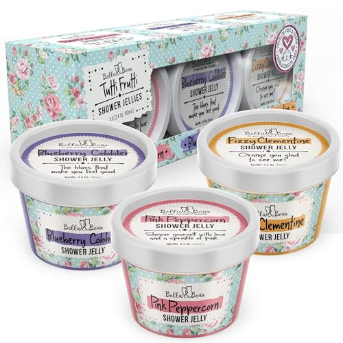 Bella & Bear Tutti Frutti Shower Jellies, Cute s For Teenage Girls And Tweens, Pack Of 3 X 3Oz