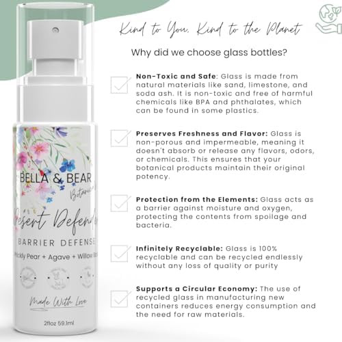 Bella & Bear - Desert Defender Barrier Defense Toner For All Skin Types - Hydrating & Clarifying Face Toner With Prickly Pear, Agave, Aloe & Willow Bark - Supports Skin Barrier, Reduces Blemishes
