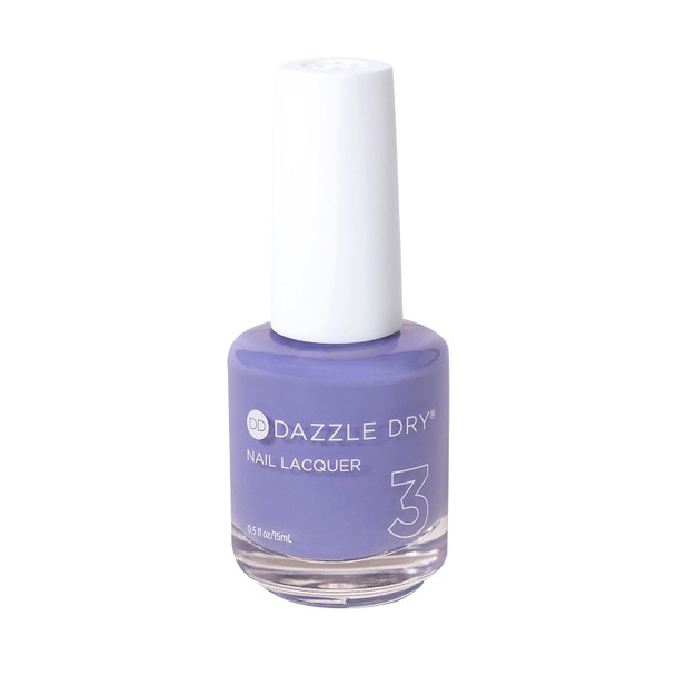Dazzle Dry Nail Lacquer (Step 3) - Periwinkle Passion - A Deep, Muted Periwinkle. Full Coverage Cream. (0.5 Fl Oz)