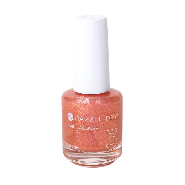 Dazzle Dry Nail Lacquer (Step 3) - Heart Of Gold - A Shimmering Rose Gold Layering Effect. Sheer Shimmer. (0.5 Fl Oz)