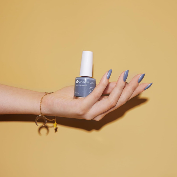 Dazzle Dry Nail Lacquer (Step 3) - Blue Moon - A Muted Slate Blue Gray With Shimmer. Full Coverage Shimmer. (0.5 Fl Oz) Dazzle Dry Nail Lacquer (Step 3) - Blue Moon - A Muted Slate Blue Gray With Shimmer. Full Coverage Shimmer. (0.5 Fl Oz)