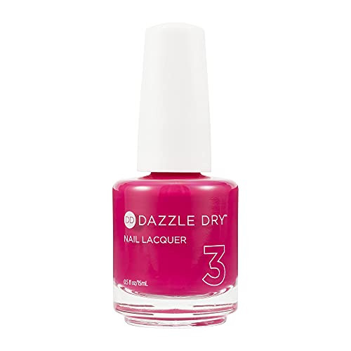 Dazzle Dry Nail Lacquer (Step 3) - The Duchess - A Bright Strawberry Pink. Full Coverage Cream. (0.5 Fl Oz)