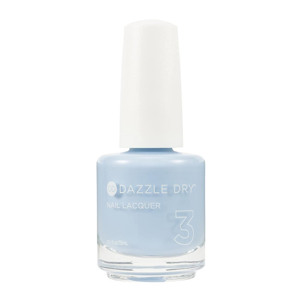 Dazzle Dry Nail Lacquer (Step 3) - Lotion, Please - A Light Powder Blue With Gray Undertones. Full Coverage Cream. (0.5 Fl Oz)
