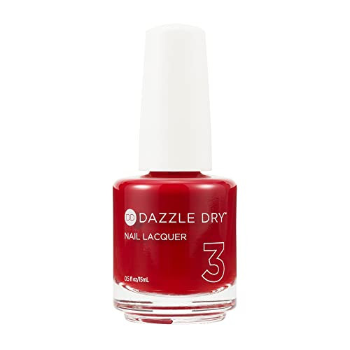 Dazzle Dry Nail Lacquer (Step 3) - Perfectly Plaid - A Bright Sangria Red With Cool Undertones. Full Coverage Cream. (0.5 Fl Oz)
