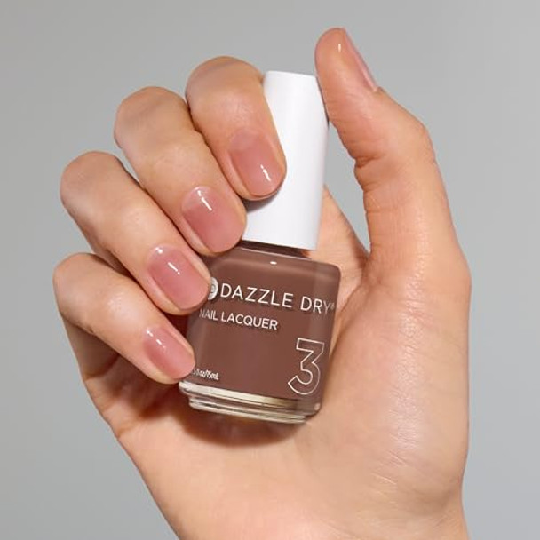 Dazzle Dry Nail Lacquer (Step 3) - Toffee Crunch - A Sheer Warm Mocha. Jelly. Sheer. (0.5 Fl Oz)
