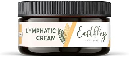 Earthley Wellness Lymphatic Cream, Natural Lymph Congestion & Swelling Relief With Castor Oil, Calendula, Yarrow & Burdock Root, Nourishing Formula With Apricot Oil & Kokum Butter (8 Oz)