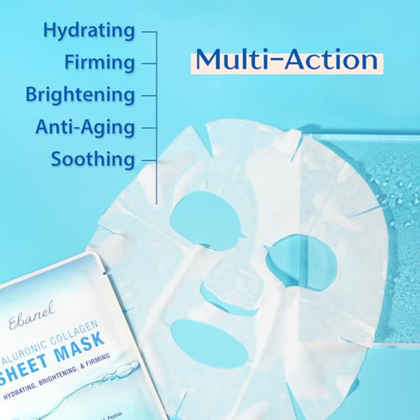 Ebanel Bundle Of 15-Pack Collagen Face Mask And 8-Pack Collagen Peptide Infusion Mask Ebanel Bundle Of 15-Pack Collagen Face Mask And 8-Pack Collagen Peptide Infusion Mask