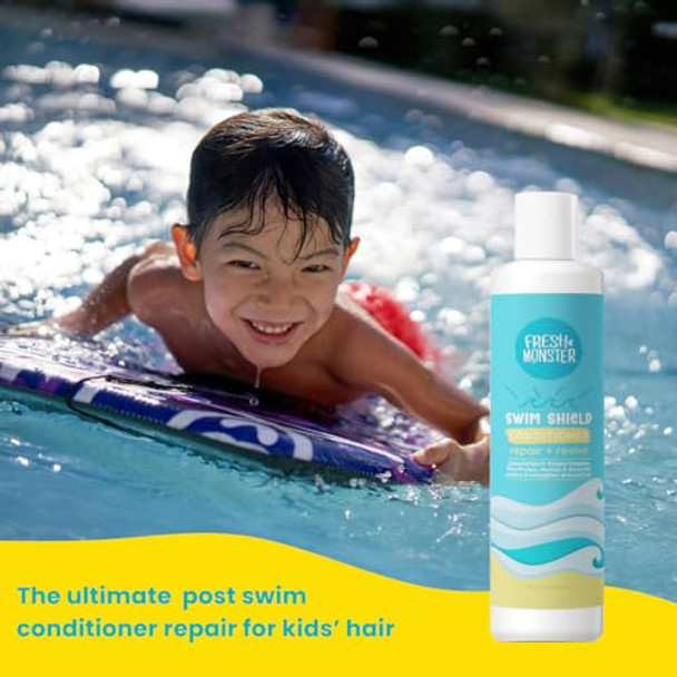 Fresh Monster Swim Conditioner & Leave-In Spray Set For Kids – Hydrating Post-Swim Duo For Chlorine Damage Repair & Protection – Tear-, 8.5 Oz Each