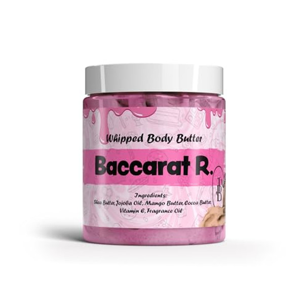 Jersey Botanical Baccarat Rogue Type Whipped Body Butter 8Oz. With Shea Butter Mango Butter Cocoa Butter Creamy Natural Smooth Long-Lasting Intense Moisturizer