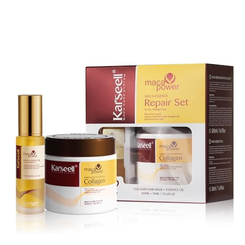 Karseell Collagen Hair Treatment Set With Color Depositing Hair Mask (Red)