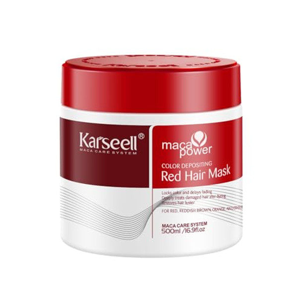 Karseell Collagen Hair Treatment Set With Color Depositing Hair Mask (Red)