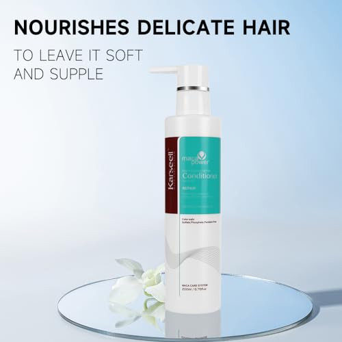 Karseell Volumizing Conditioner For Fine Hair, Lightweight Moisture Adding Volume To Flat Shine Fullness For Oily Hair 200Ml 6.78 Fl.Oz
