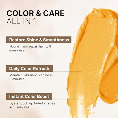 Karseell Hair Color Depositing Mask, Brown Conditioner For Colored And Bleached Hair, 16.9 Fl Oz