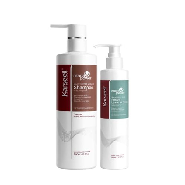 Karseell Combination Set Repair Protein Cream Leave-In Conditioner Hair And Argan Oil Shampoo Extract Moisturizing Deep Repair Smooth Shampoo