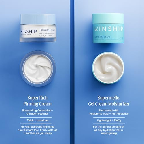 Kinship Super Rich Collagen + Ceramide Firming Cream  Anti Aging, Hydrating Face Moisturizer For Sensitive Skin  Wrinkle Cream - Smooth Fine Lines  Synthetic Fragrance-  Derm Approved, (1.7Oz)