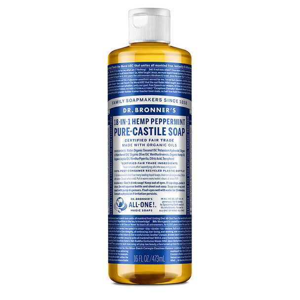 Dr. Bronner's Peppermint Castile Soap Made with Organic Ingredients 473 ml