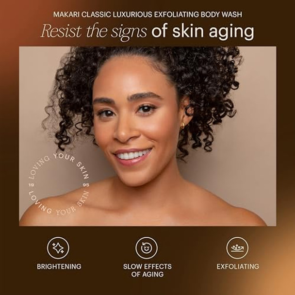 Makari Classic Luxurious Exfoliating Body Wash (500 Ml)  Brightening & Exfoliating Body Cleanser  Removes Dead Skin Cells & Unclogs Pores  Recommended For All Skin Types
