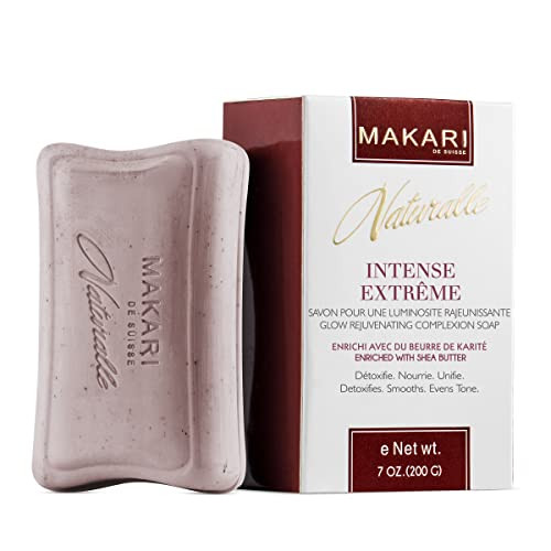 Makari Naturalle Intense Extreme Skin Brightening Soap 7Oz. – Exfoliating, Purifying Glow Rejuvenating Bar Soap With Shea Butter Spf 15– Anti-Aging Cleansing For Dark Spots, Acne Scars Wrinkles