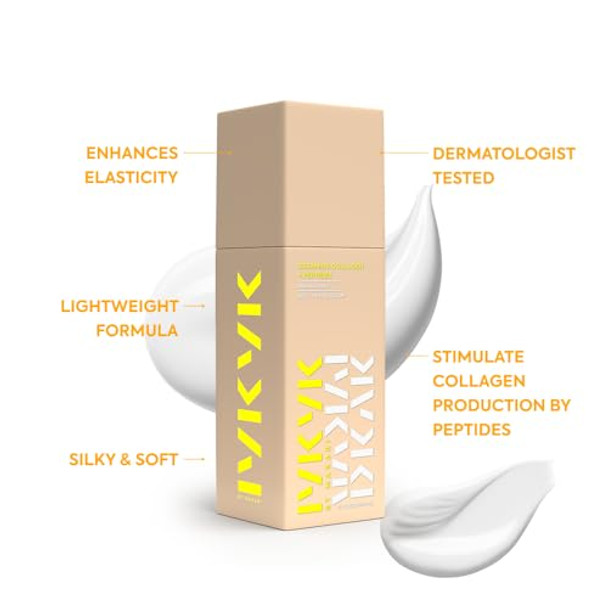Iykyk By Makari Ceramide Collagen + Peptides Body Toning Cream, Smoothing & Firming Body Lotion For Women, Boosts Elasticity & Radiance For Glowing, Supple Skin, Vegan, No Fragrance, Paraben & Sulfate