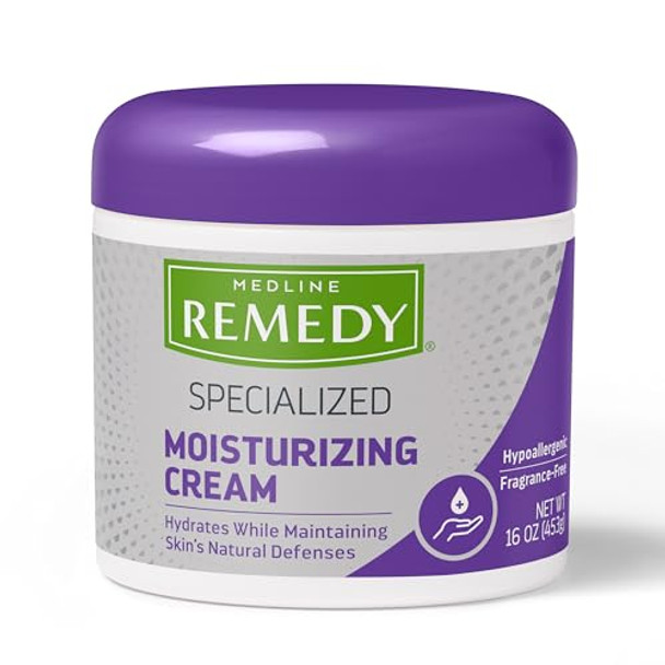 Medline Remedy Specialized Skin Cream, Fragrance- (16 Oz), 1.5% Dimethicone, Nourishing Moisturizer For Dry Skin, Sulfate-, Paraben-, Hypoallergenic Body Cream, Daily Lotion For Dry Skin