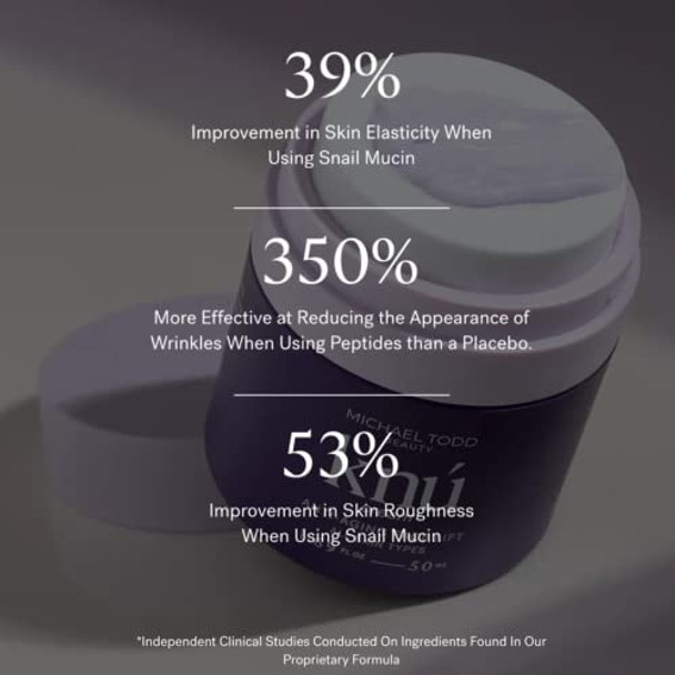 Michael Todd Beauty Knu Cream – Face Lifting, Brightening & Tightening Cream – For Moisturizing & Rejuvenating – With Bakuchiol, Peptides & Snail Secretion – For All Skin Types – 1.68 Fl Oz/50 Ml