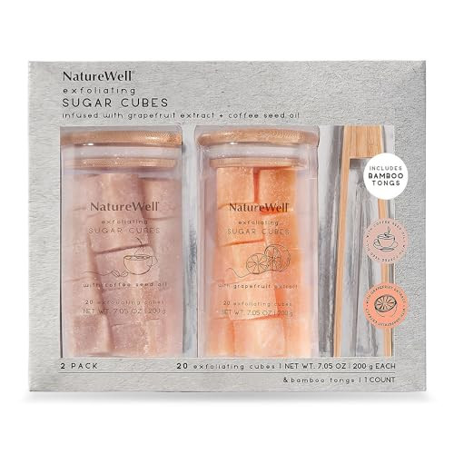 Naturewell Exfoliating Sugar Cubes, Grapefruit And Coffee, 20 Cubes (2 Pack)